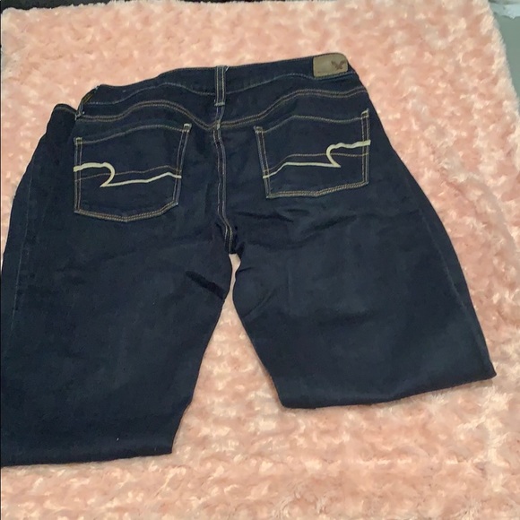 Dark wash jeans American Eagle, size 4 long - Picture 2 of 2